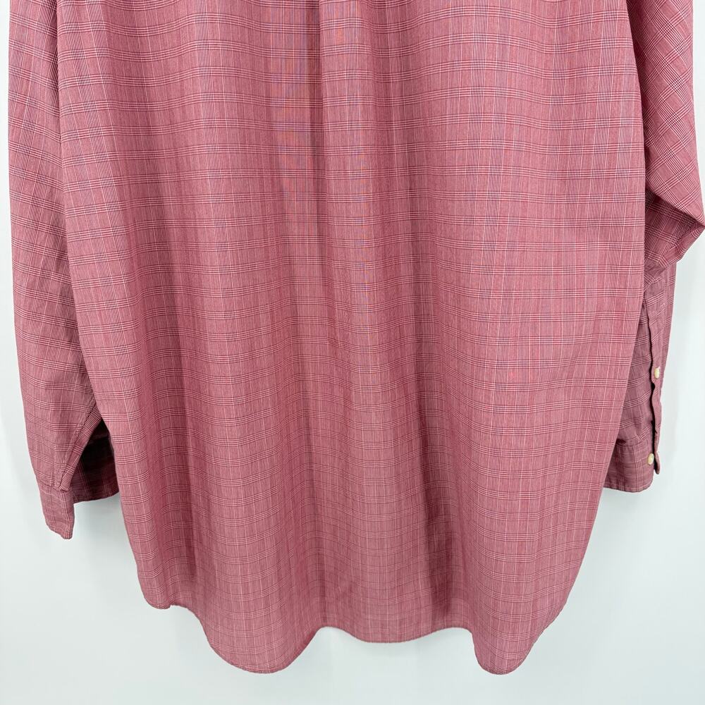 Ralph Lauren Mens XL Classic Fit Long Sleeve Button Front Shirt Red Plaid Cotton - Picture 8 of 9